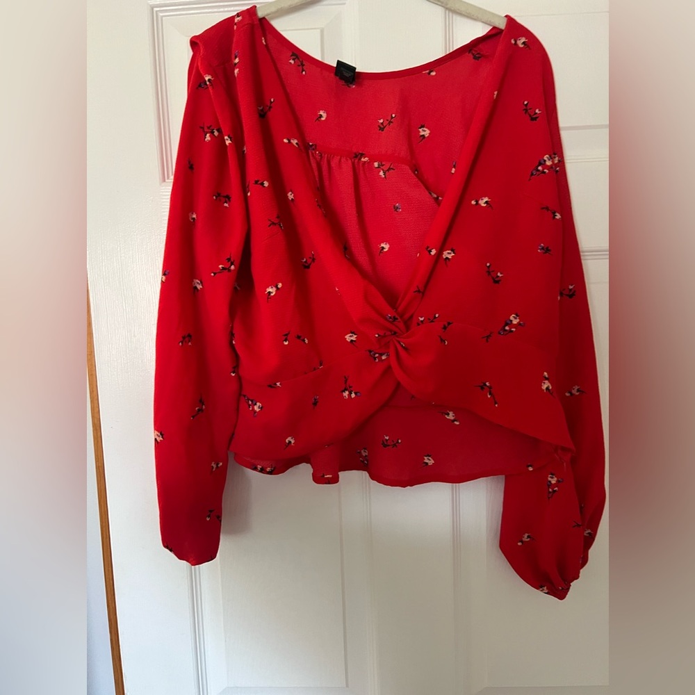 Cropped Floral Blouse
